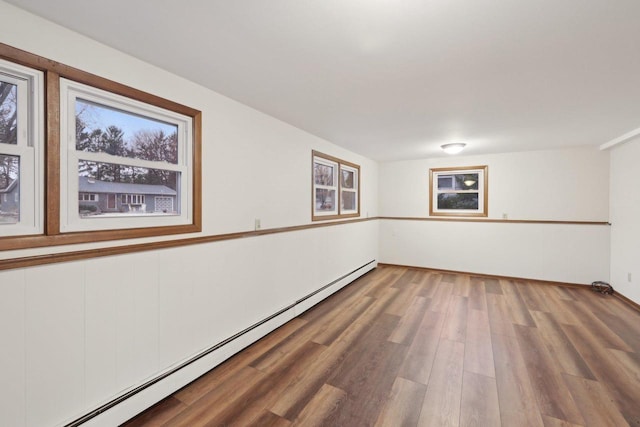 5607 Alben Ave, Mcfarland, WI 53558 - empty room with wood finished floors and baseboard heating