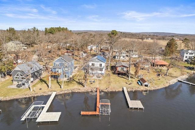 E13609 Idlewild Rd, Merrimac, WI 53561 - drone / aerial view featuring a residential view and a water view