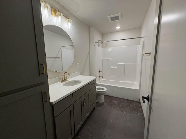 710 Tambour Ct Unit 3, De Pere, WI 54115 - full bath with toilet, vanity, washtub / shower combination, and tile patterned flooring