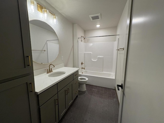 710 Tambour Ct Unit 3, De Pere, WI 54115 - bathroom with vanity, toilet, shower / tub combination, and recessed lighting
