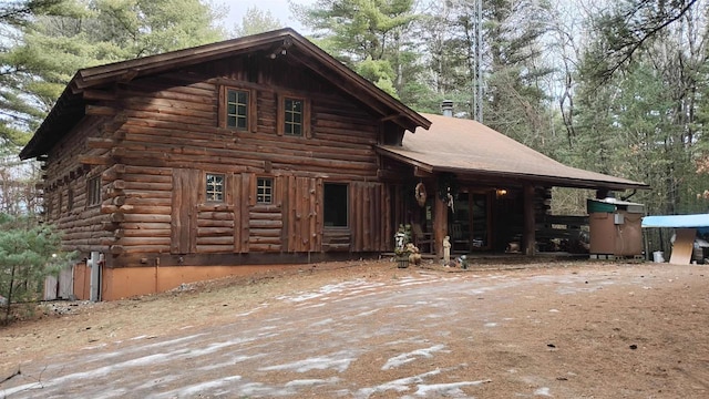N4774 11th Dr, Montello, WI 53949 - log-style house with log siding