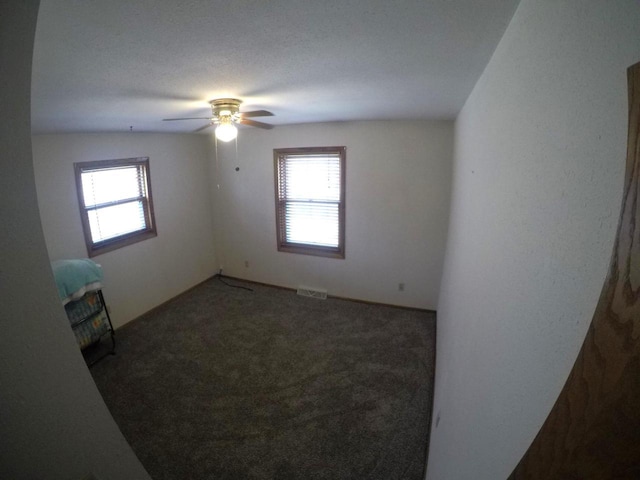 N2798 Little Green Rd, Markesan, WI 53946 - carpeted spare room with visible vents, a ceiling fan, and a healthy amount of sunlight