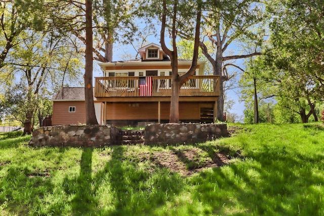 44 Oakwood St, Williams Bay, WI 53191 - rear view of property featuring a deck