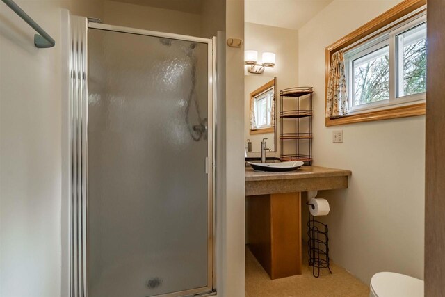 1735 W 19th Ave, Arkdale, WI 54613 - full bath featuring toilet, a stall shower, and a sink
