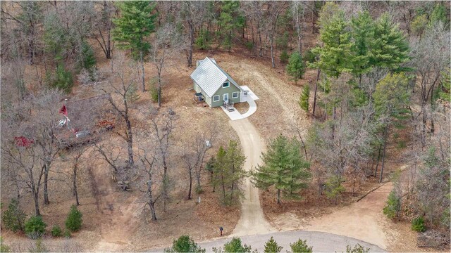 1735 W 19th Ave, Arkdale, WI 54613 - birds eye view of property featuring a forest view