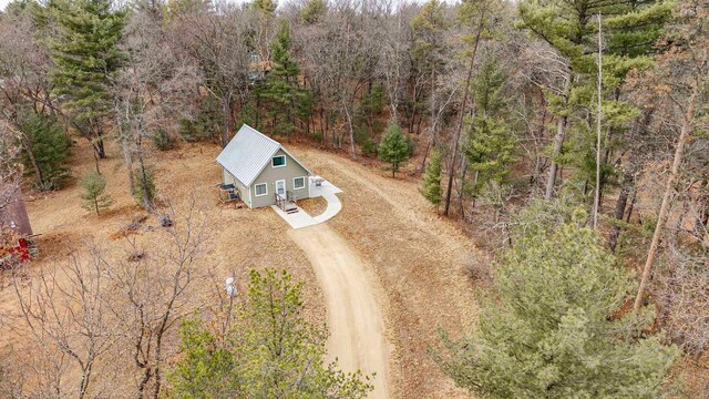 1735 W 19th Ave, Arkdale, WI 54613 - drone / aerial view with a wooded view