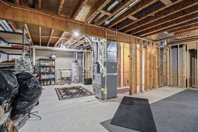 1055 Shishebogama Dr, Minocqua, WI 54548 - unfinished below grade area featuring gas water heater and heating unit