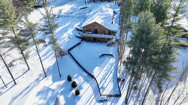 1055 Shishebogama Dr, Minocqua, WI 54548 - view of snowy aerial view