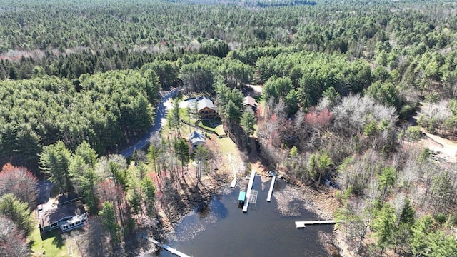 1055 Shishebogama Dr, Minocqua, WI 54548 - aerial overview of property's location with a forest and a nearby body of water