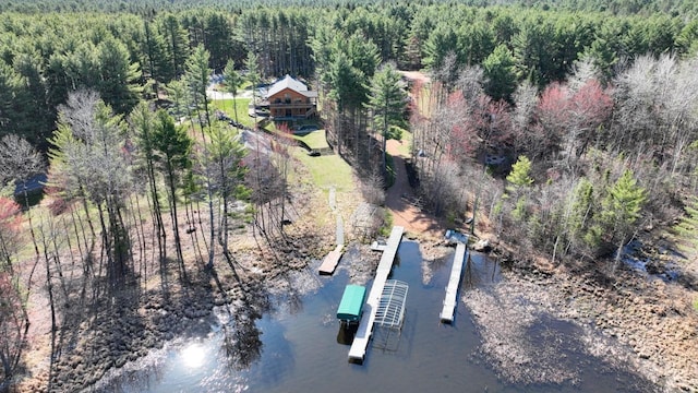 1055 Shishebogama Dr, Minocqua, WI 54548 - aerial overview of property's location with a forest and a nearby body of water