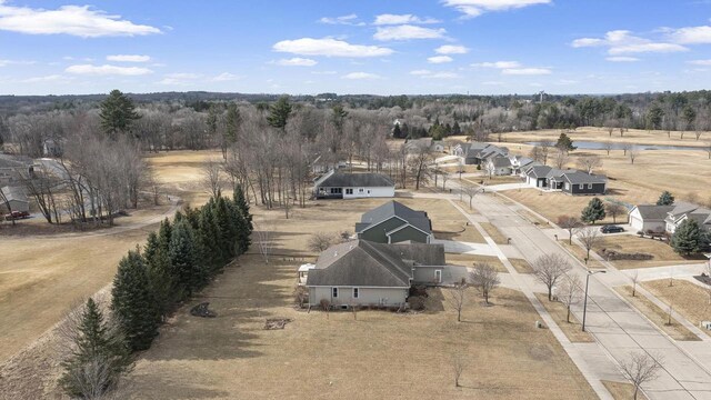 aerial view featuring a rural view