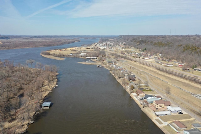1300 Jack Oak Rd, Cassville, WI 53806 - birds eye view of property featuring a water view