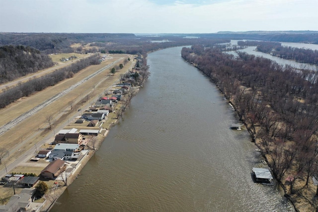 1300 Jack Oak Rd, Cassville, WI 53806 - birds eye view of property featuring a water view