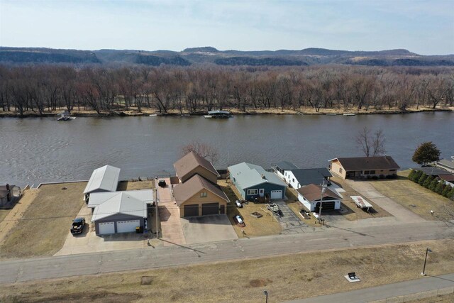 1300 Jack Oak Rd, Cassville, WI 53806 - bird's eye view featuring a water view