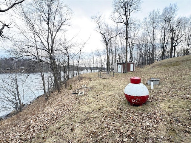 2897 Indian Mound Rd, Luck, WI 54853 - view of yard with a water view