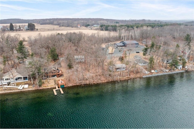 1741A S Deer Lake Cir, Saint Croix Falls, WI 54024 - aerial view with a water view