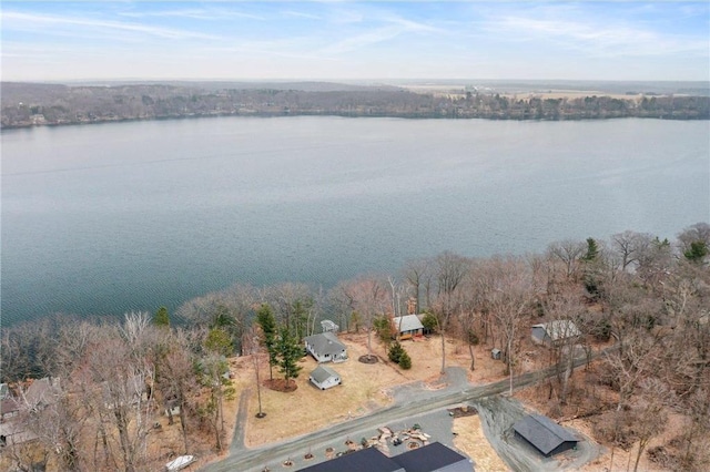 1741A S Deer Lake Cir, Saint Croix Falls, WI 54024 - aerial view with a water view