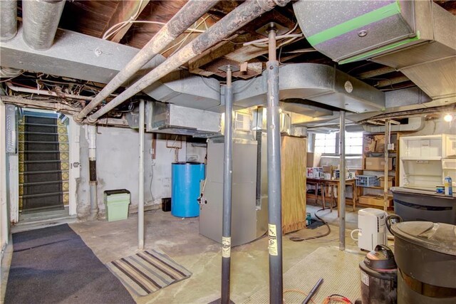 435 Jefferson St, Eau Claire, WI 54701 - below grade area with water heater and stairs