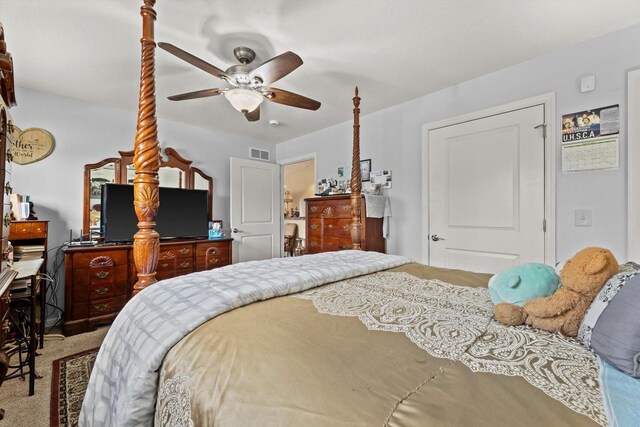 4229 W Howard Ave, Milwaukee, WI 53221 - carpeted bedroom with visible vents and ceiling fan