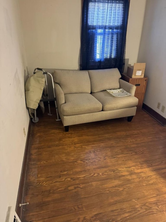 7126 W Congress St, Milwaukee, WI 53218 - living room with baseboards and wood finished floors