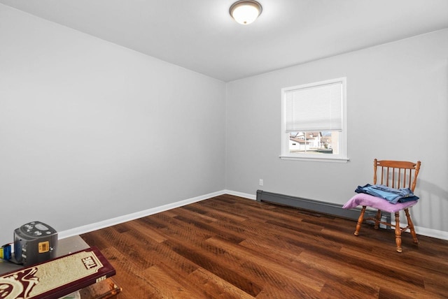 1-3 Mechanic St, Edgerton, WI 53534 - living area with baseboards and dark wood-style flooring