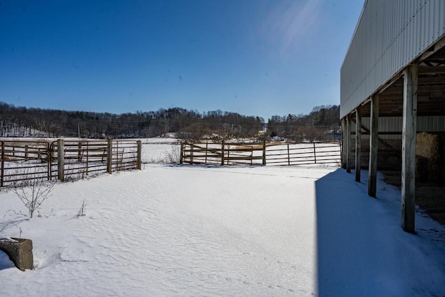 N2547 County Road G, Mauston, WI 53948 - yard covered in snow with fence