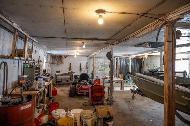 N2547 County Road G, Mauston, WI 53948 - basement with a workshop area