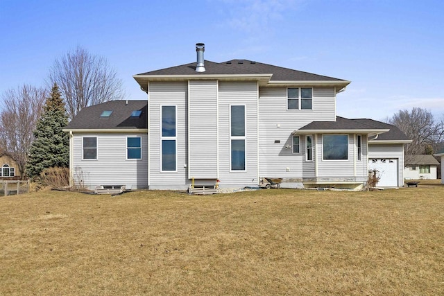 2155 Cottonwood Dr, Menasha, WI 54952 - rear view of property with a lawn