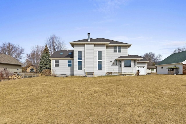 2155 Cottonwood Dr, Menasha, WI 54952 - back of property featuring a lawn