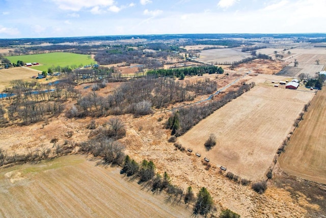 6112 County Road A, Brooklyn, WI 53521 - drone / aerial view featuring a rural view