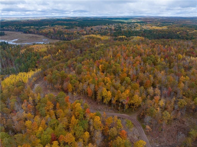 LOT45 Atlas Ln, Hayward, WI 54843 - aerial view of property's location featuring a heavily wooded area