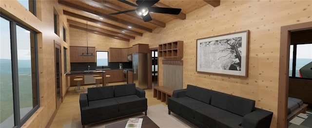 LOT45 Atlas Ln, Hayward, WI 54843 - living area featuring healthy amount of natural light, ceiling fan, and recessed lighting