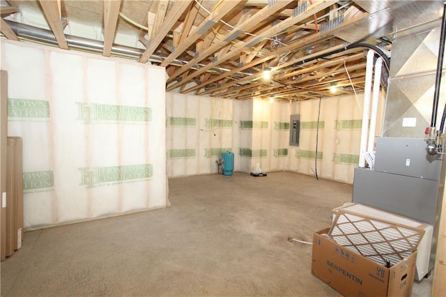 4607 933rd St, Elk Mound, WI 54739 - unfinished basement with electric panel and a water pressure tank