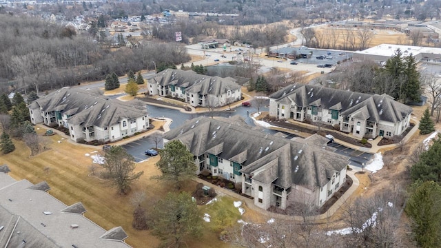 bird's eye view with a residential view
