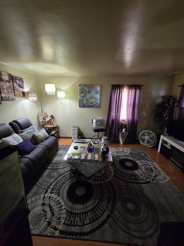 living room featuring wood finished floors