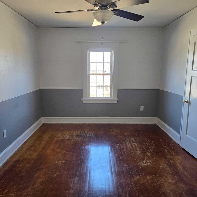 3731 S 56th St, Greenfield, WI 53220 - unfurnished room featuring baseboards, wood finished floors, and ceiling fan