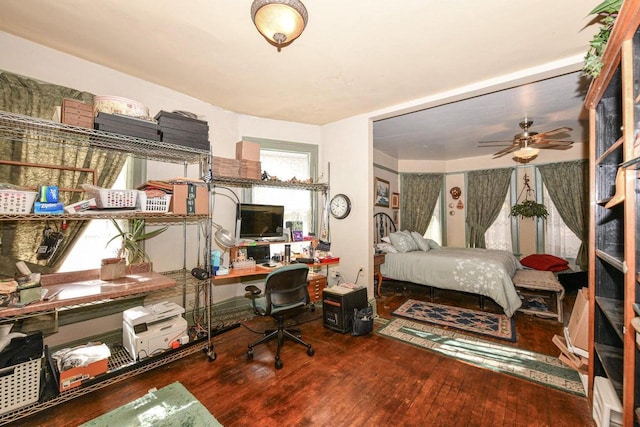 bedroom featuring wood finished floors