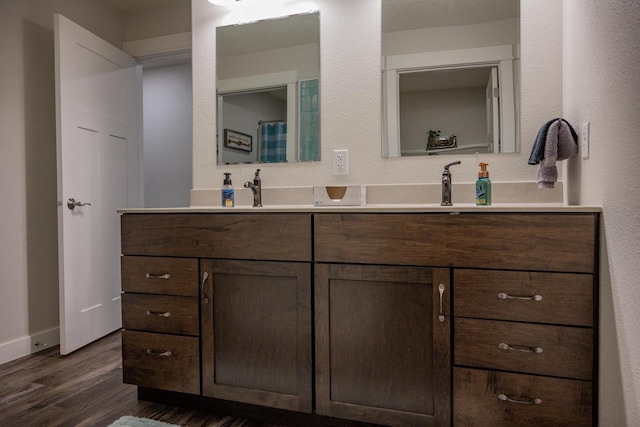 N9310 22nd Ave, Necedah, WI 54646 - full bath featuring double vanity, wood finished floors, and a sink