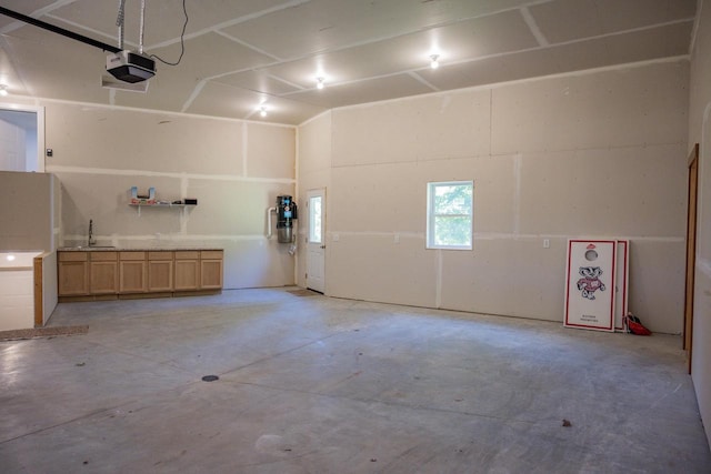 N9310 22nd Ave, Necedah, WI 54646 - garage with a sink and a garage door opener