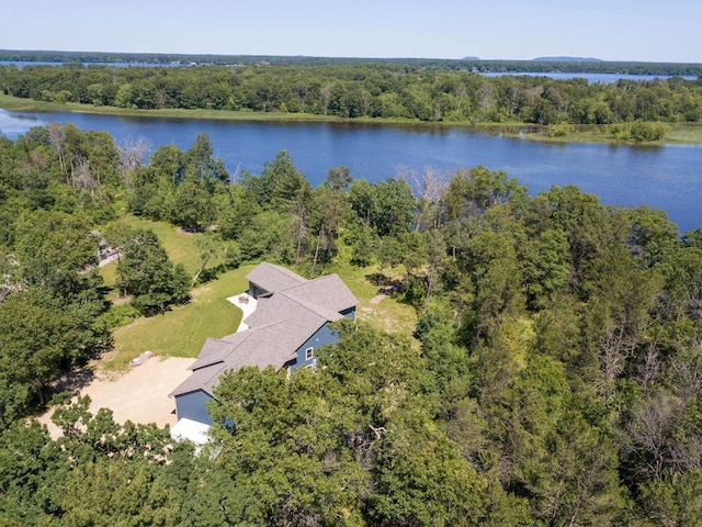 N9310 22nd Ave, Necedah, WI 54646 - birds eye view of property with a forest view and a water view