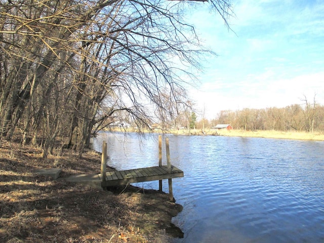 207 E Water St, Montello, WI 53949 - dock with a water view and a view of trees