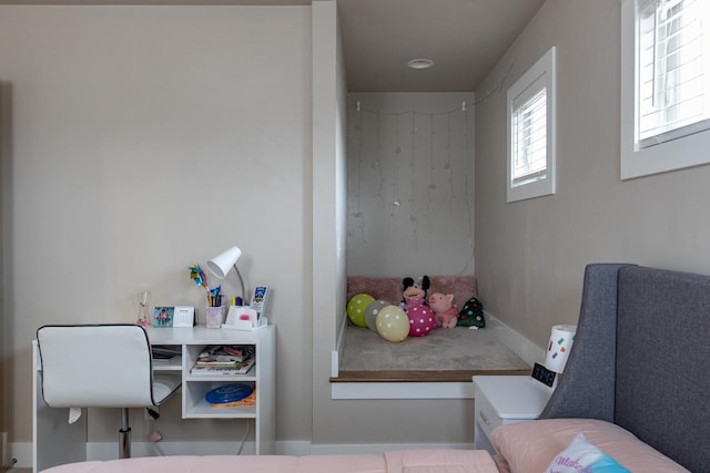 sitting room with baseboards