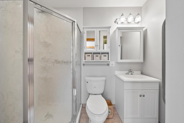 556 Highland Rd, Williams Bay, WI 53191 - full bathroom featuring a shower stall, toilet, and vanity