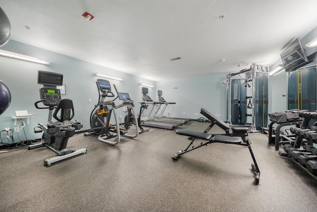 view of exercise room