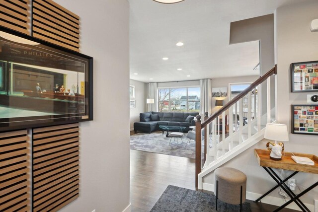 328 Venus Way, Madison, WI 53718 - interior space with recessed lighting, baseboards, and wood finished floors