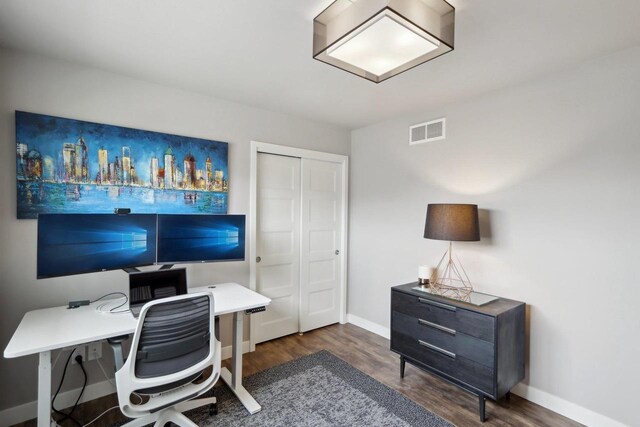 328 Venus Way, Madison, WI 53718 - office with wood finished floors, baseboards, and visible vents