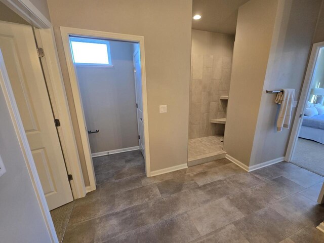 2544 E Baldeagle Dr, Appleton, WI 54913 - ensuite bathroom with baseboards, ensuite bath, recessed lighting, and walk in shower