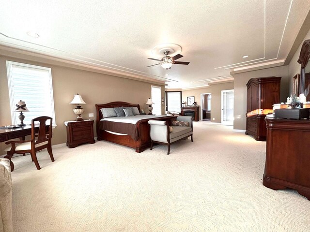 25621 Honeycut Ave, Tomah, WI 54660 - bedroom with light carpet, multiple windows, and attic access