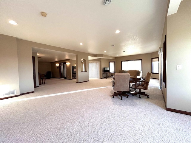 25621 Honeycut Ave, Tomah, WI 54660 - office space featuring light carpet, baseboards, and recessed lighting