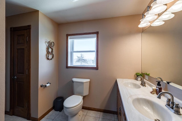N1179 County Road O, Stoddard, WI 54658 - full bathroom featuring baseboards, a sink, toilet, and tile patterned flooring